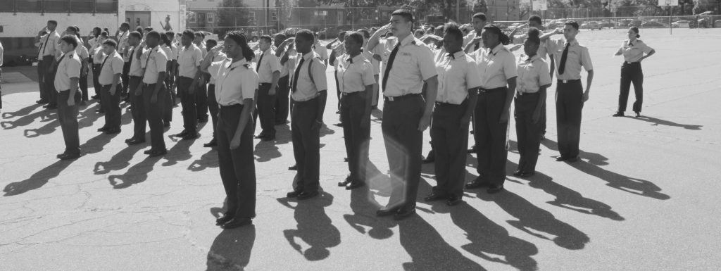 Cadets in formation-at ease